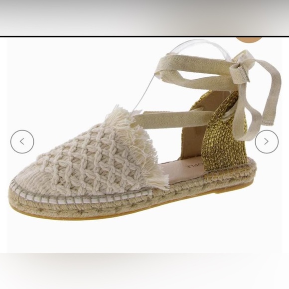 Free People Cream and Gold Espadrilles - Picture 1 of 7